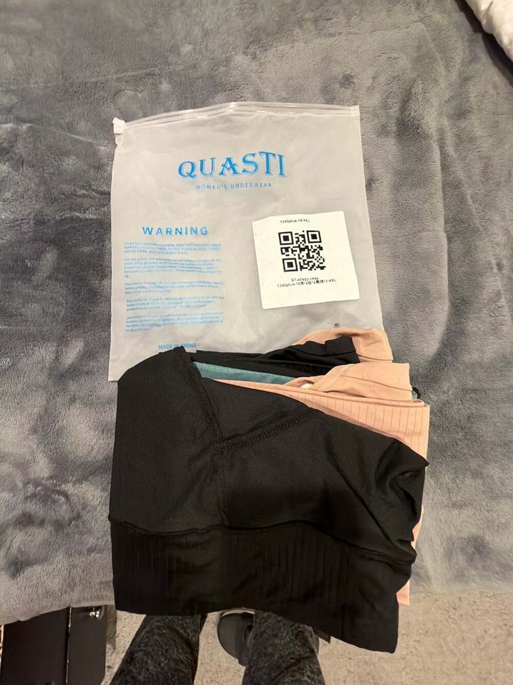 QUASTI Women's Plus Size Ribbed Brief Underwear 10-Pack